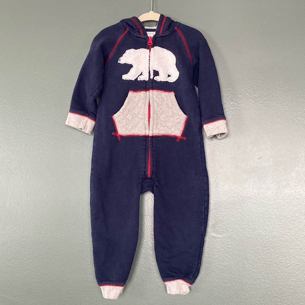 Hatley baby boys mini hooded one piece 18-24M